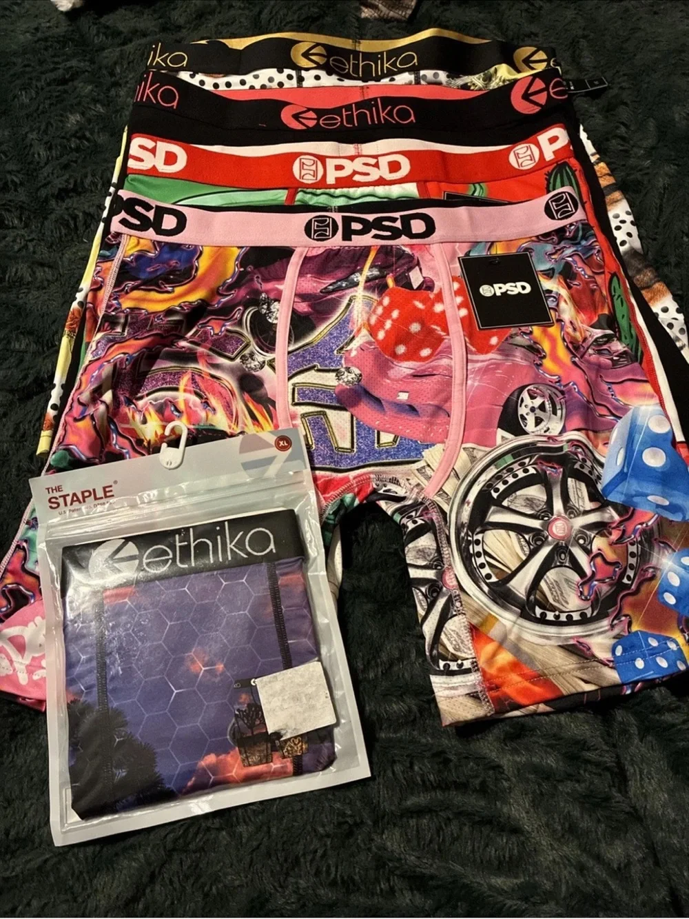 PSD/Ethika mens boxer briefs lot of 5 size XL